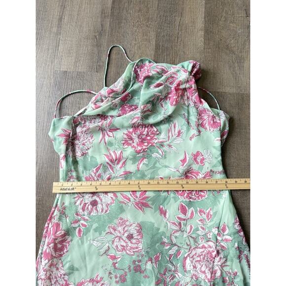 Zara Chiffon Floral Maxi Dress Blogger Fav Wedding Guest Size XL - Picture 8 of 11